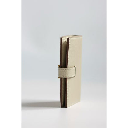 HERM Bearn Compact Handmade Wallet in Craie Chevre Mysore Goatskin