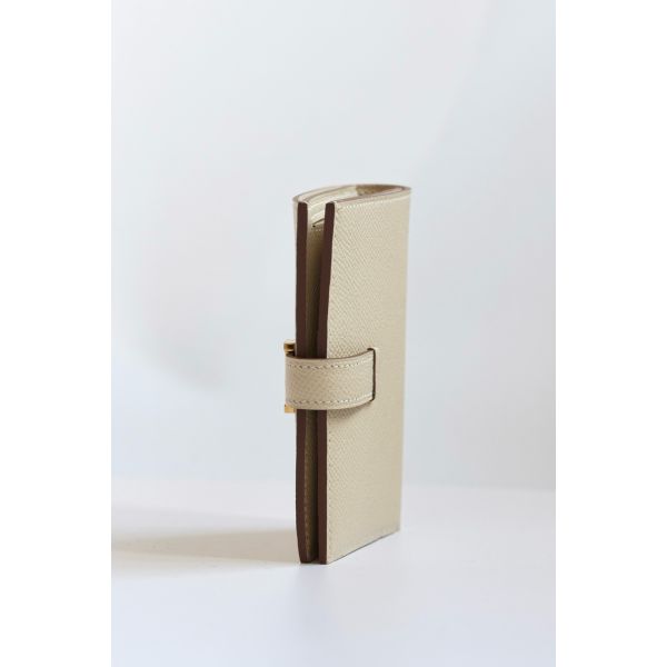 HERM Bearn Compact Handmade Wallet in Craie Epsom Calfskin