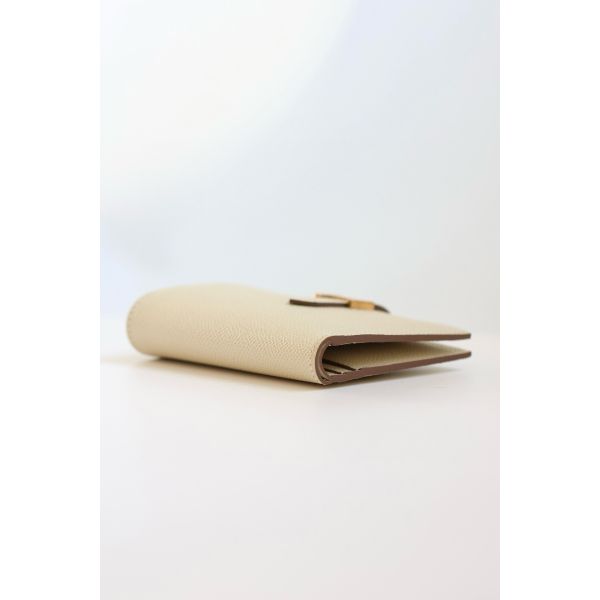 HERM Bearn Compact Handmade Wallet in Craie Epsom Calfskin