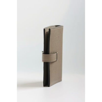 HERM Bearn Compact Handmade Wallet in Gris Asphalt Epsom Calfskin