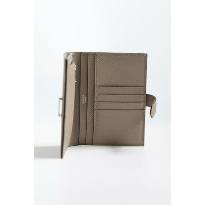 HERM Bearn Compact Handmade Wallet in Gris Asphalt Epsom Calfskin