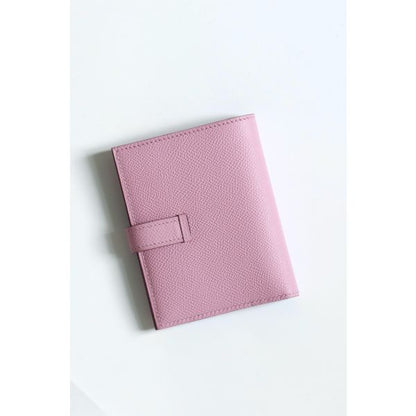 HERM Bearn Compact Handmade Wallet in Mauve Sylvestre Epsom Calfskin