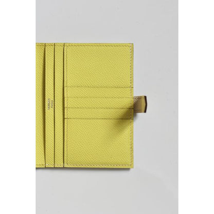 HERM Bearn Compact Verso Handmade Wallet in Nata Epsom Calfskin