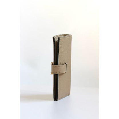 HERM Bearn Compact Handmade Wallet in Trench Epsom Calfskin