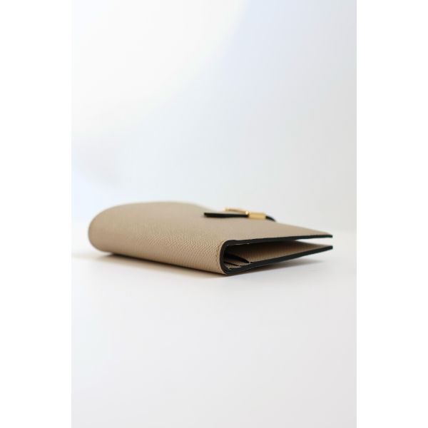 HERM Bearn Compact Handmade Wallet in Trench Epsom Calfskin