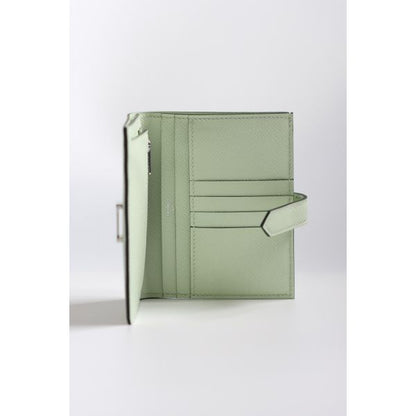 HERM Bearn Compact Handmade Wallet in Vert Fizz Epsom Calfskin
