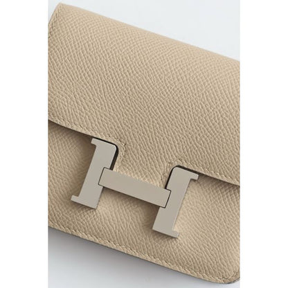 HERM Constance Slim Wallet in Tourterelle Epsom Calfskin
