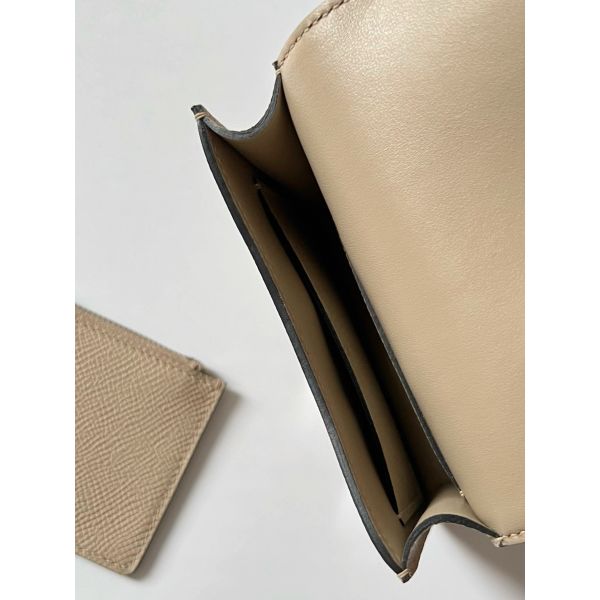 HERM Constance Slim Wallet in Tourterelle Epsom Calfskin