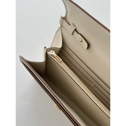 HERM Constance To Go Wallet in Craie Epsom Calfskin