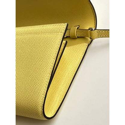 HERM Constance To Go Wallet in Jaune Poussin Epsom Calfskin