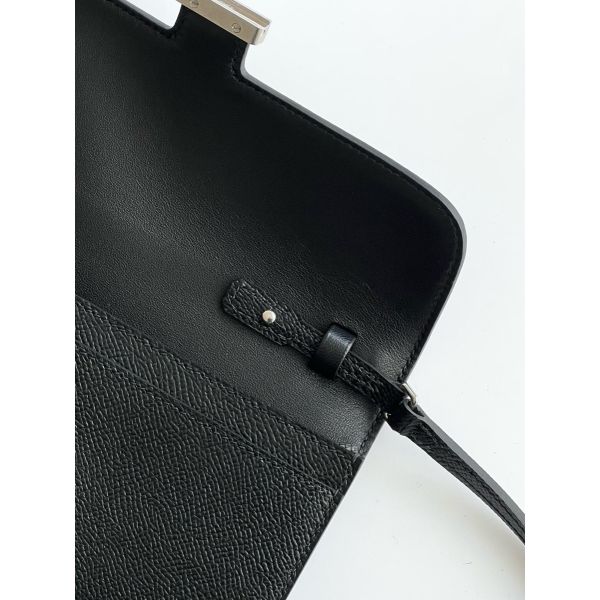 HERM Constance To Go Wallet in Black Epsom Calfskin