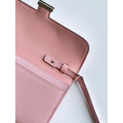 HERM Constance To Go Wallet in Pink Epsom Calfskin