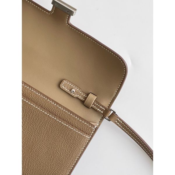 HERM Constance To Go Wallet in Taupe Epsom Calfskin