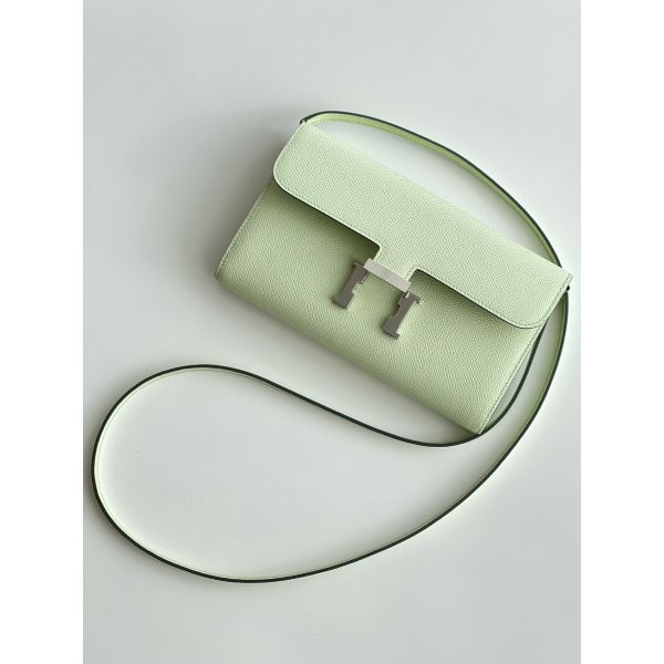 HERM Constance To Go Wallet in Vert Fizz Epsom Calfskin