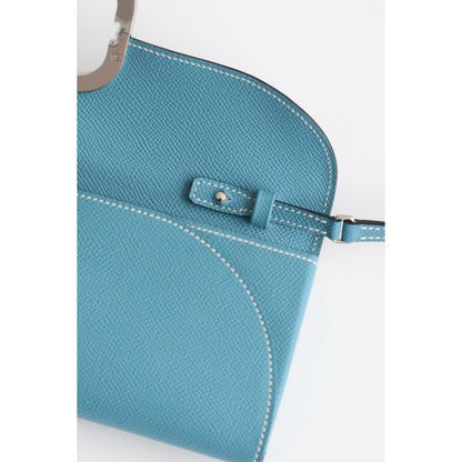 HERM Maillon To Go Wallet in Blue Jean Epsom Calfskin