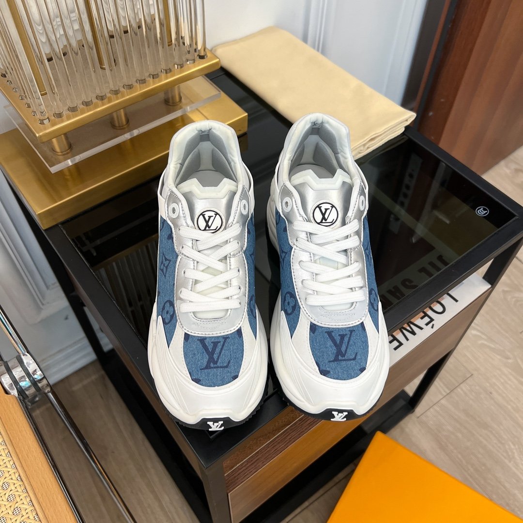 LV RUN 55 SNEAKER BLUE GRAY
