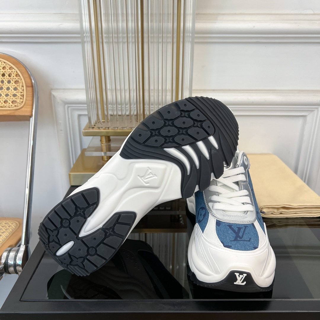 LV RUN 55 SNEAKER BLUE GRAY
