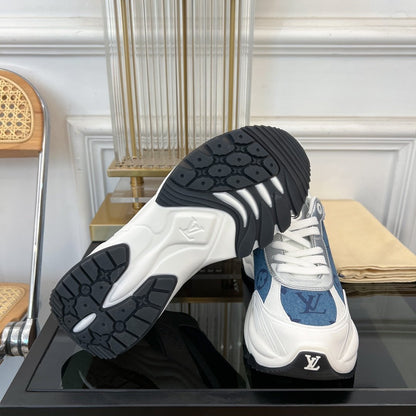 LV RUN 55 SNEAKER BLUE GRAY