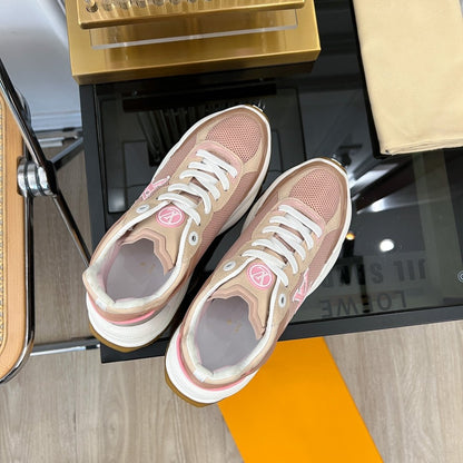 LV RUN 55 SNEAKER PINK BROWN