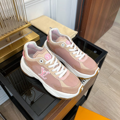 LV RUN 55 SNEAKER PINK BROWN