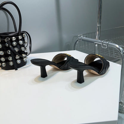 GG SANDALS HIGH-HEELED BLACK