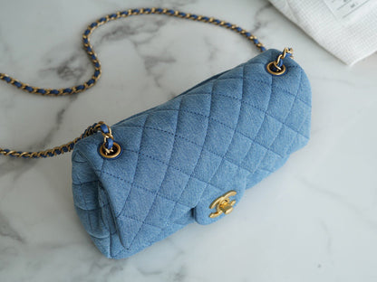 CHA 22C Denim Mini Flap