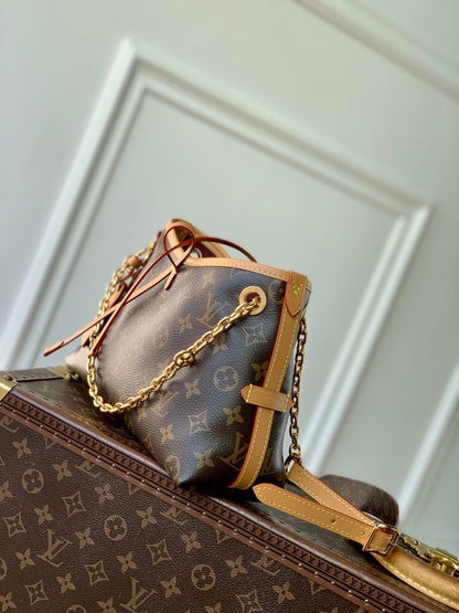 CARRY ALL 26 IN BROWN MONOGRAM CANVAS AND CALFSKIN GOLD HARDWARE