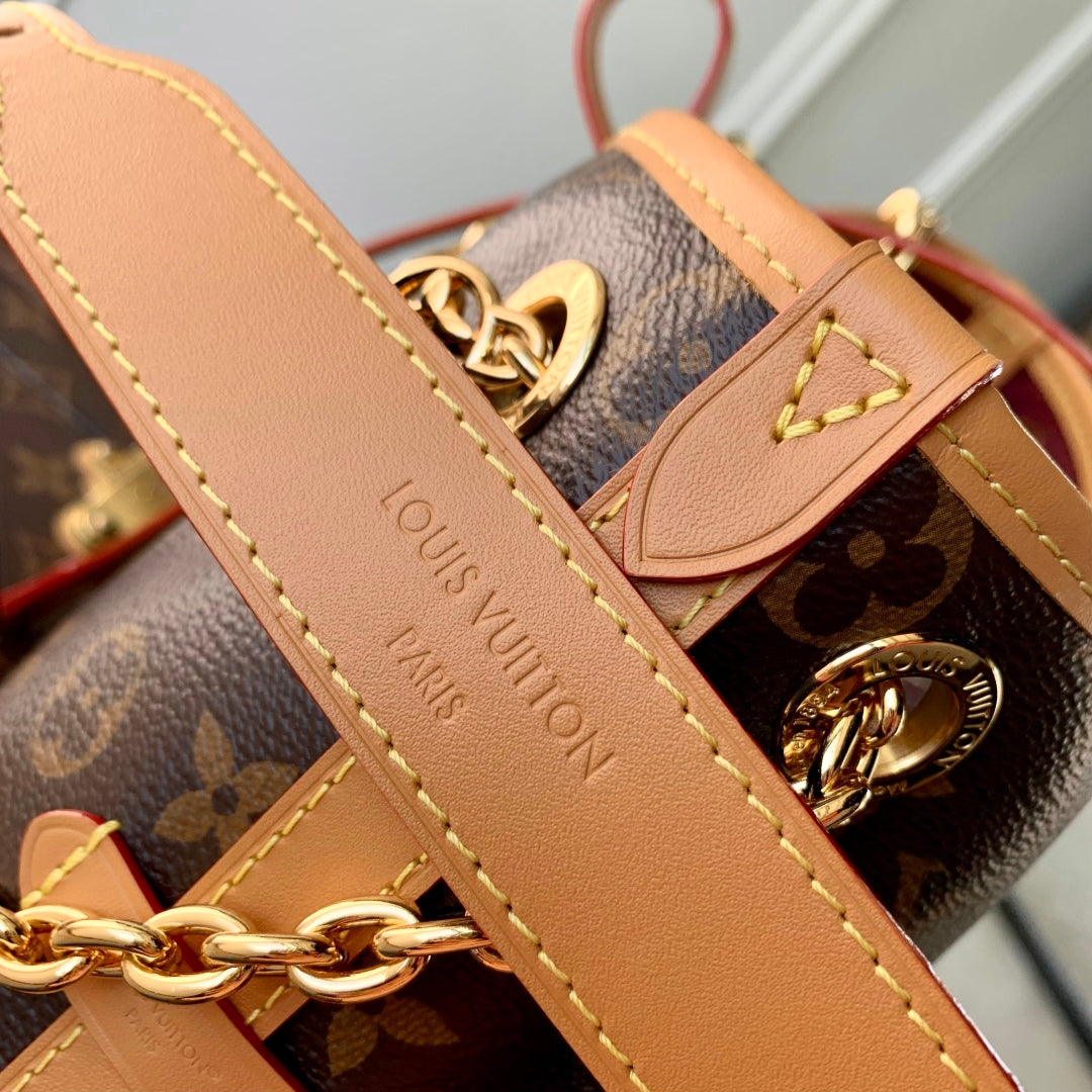CARRY ALL 26 IN BROWN MONOGRAM CANVAS AND CALFSKIN GOLD HARDWARE
