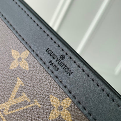 ANPHA WEARABLE WALLET 18 IN BROWN AND BLACK MONOGRAM CALFSKIN