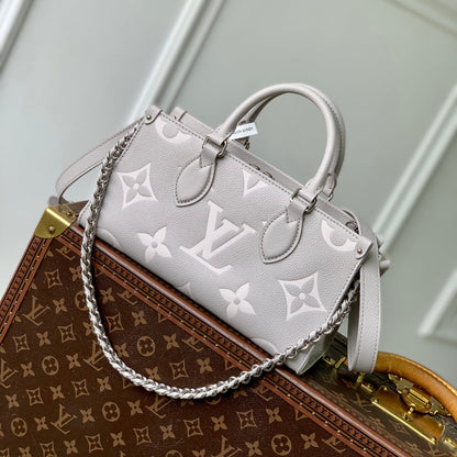 ONTHEGO EAST WEST BAG 25 IN BICOLOR MONOGRAM EMPREINTE LEATHER