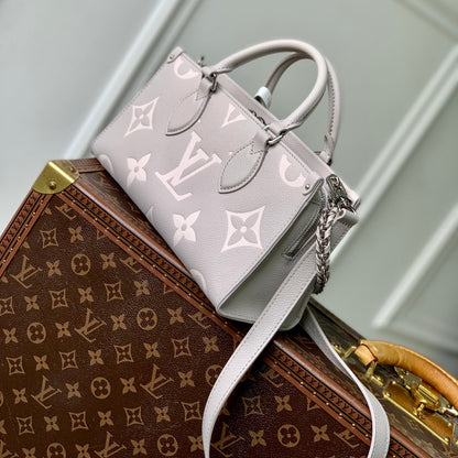 ONTHEGO EAST WEST BAG 25 IN BICOLOR MONOGRAM EMPREINTE LEATHER