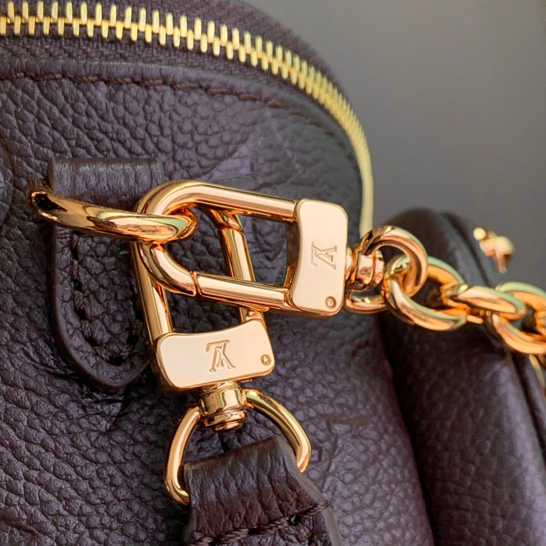 MINI BUMBAG 17 IN DARK BROWN MONOGRAM EMBOSSED LOGO CALFSKIN