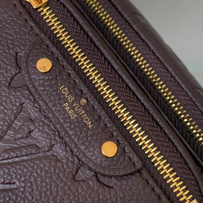 MINI BUMBAG 17 IN DARK BROWN MONOGRAM EMBOSSED LOGO CALFSKIN