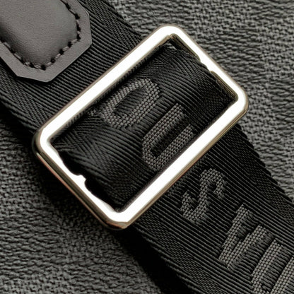 AVENUE SLINGBAG 31 IN BLACK AND GREY DAMIER GRAPHITA CANVAS CALFSKIN