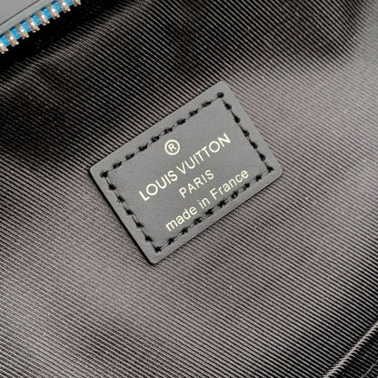 AVENUE SLINGBAG 31 IN BLACK AND GREY DAMIER GRAPHITA CANVAS CALFSKIN