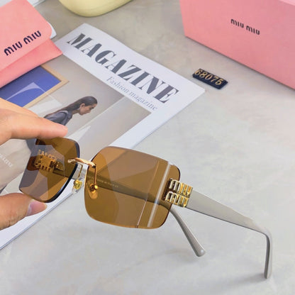 LOGO SQUARE SUNGLASSES 499927 IN METAL