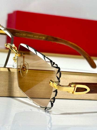 C DE PHOTOCHROMIC LENSES RECTANGULAR FRAME SUNGLASSES 556093 IN METAL