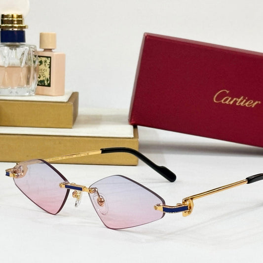 C DE RIMLESS ANGULAR FRAME SUNGLASSES CT0695 IN METAL