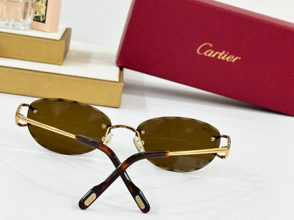 C DE RIMLESS ROUND FRAME SUNGLASSES CT0599S IN METAL