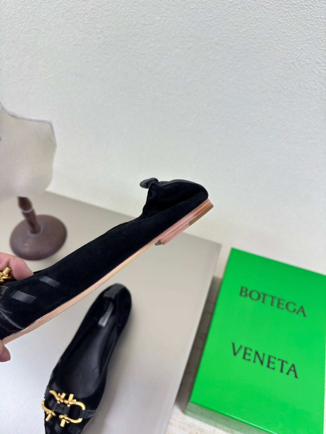 BALLET FLAT IN BLACK SUEDE