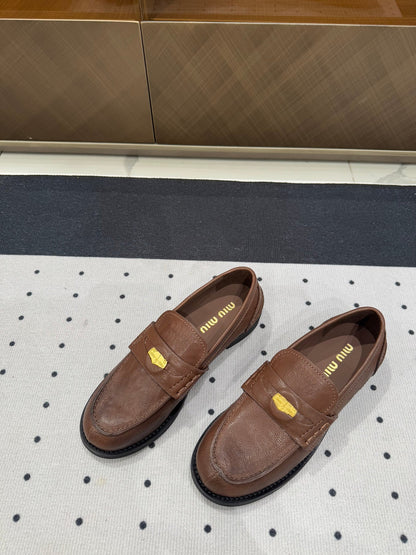 PENNY LOAFERS WITH GOLD COIN IN ALOEWOOD CALFSKIN
