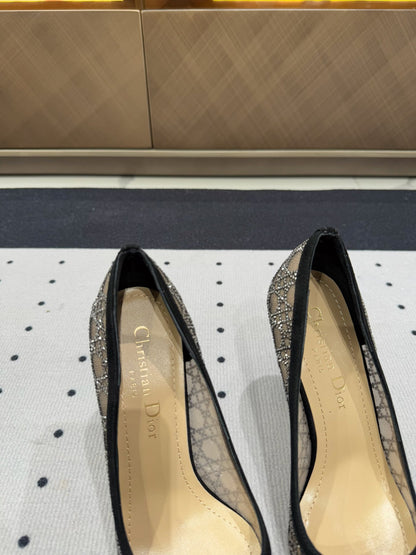 HIGH HEELS PUMP IN BLACK LAMB SUEDE 10 CM