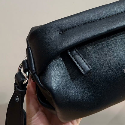 NOLITA CYLINDER BAG 22 IN BLACK SHINY LAMBSKIN
