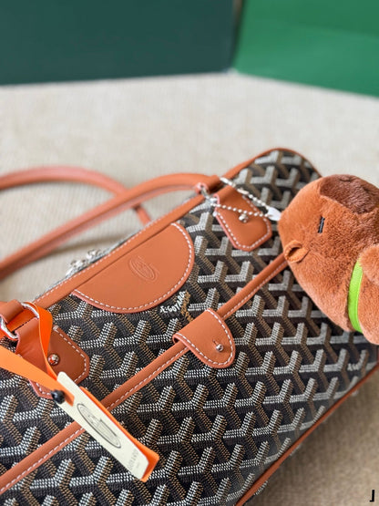 SAINT MARTIN MINI BAG 22 IN BROWN GOYARDINE CANVAS AND CALFSKIN