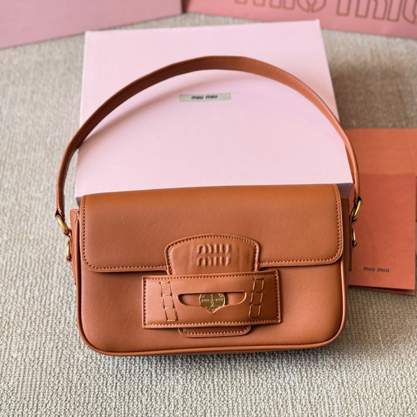 PENNY SMALL BAG 25 IN BROWN CALFSKIN