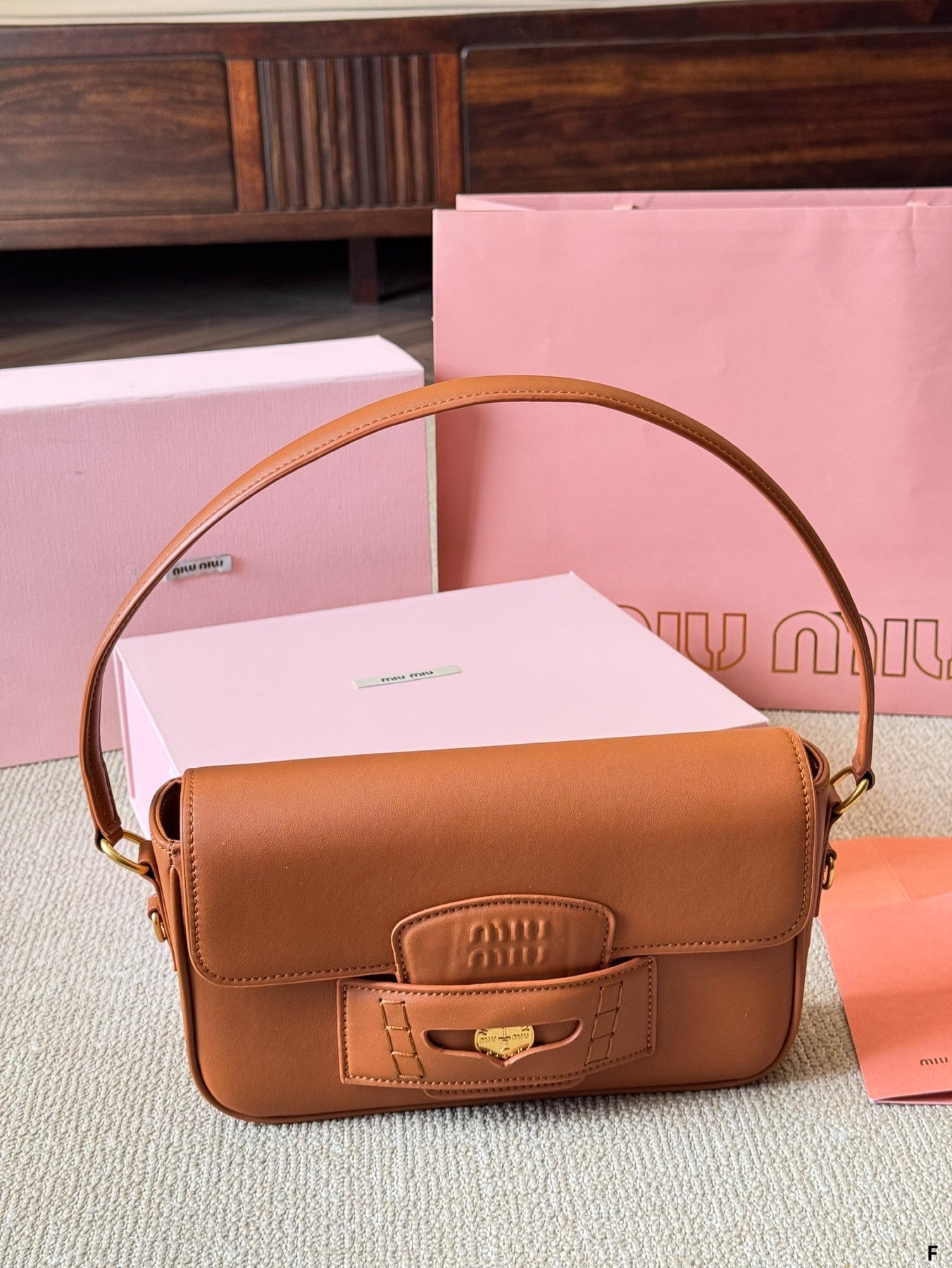 PENNY SMALL BAG 25 IN BROWN CALFSKIN