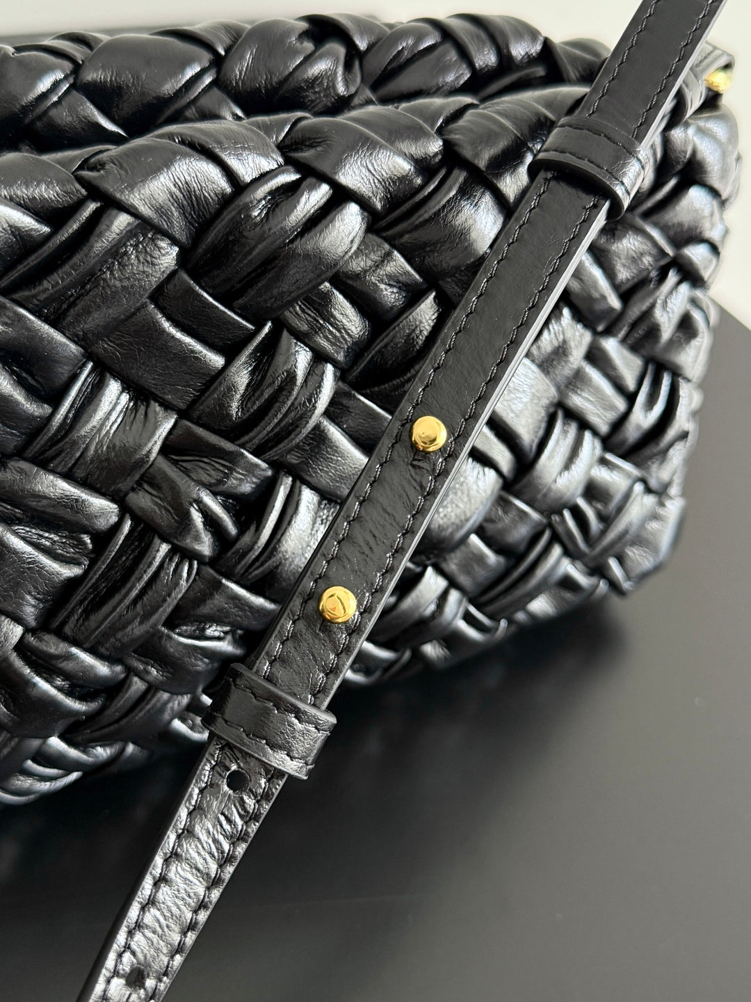 KELIMERO CHA-CHA CLUTCH 28.5 IN BLACK LAMBSKIN