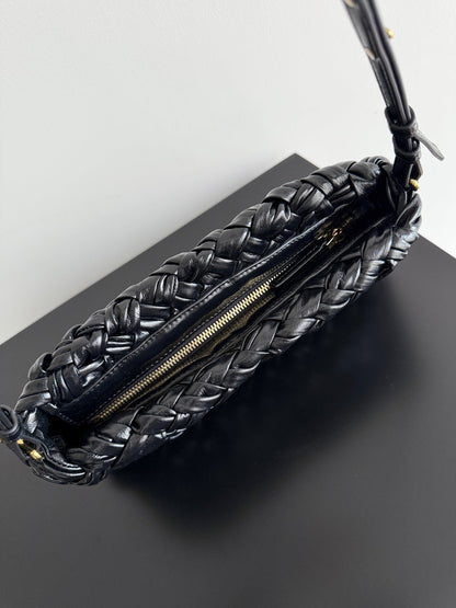 KELIMERO CHA-CHA CLUTCH 28.5 IN BLACK LAMBSKIN