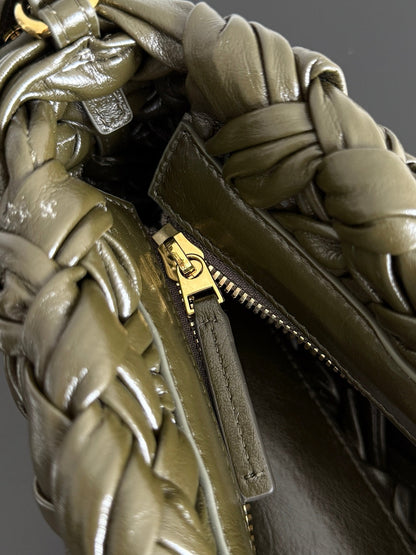 KELIMERO CHA-CHA CLUTCH 28.5 IN DARK GREEN LAMBSKIN