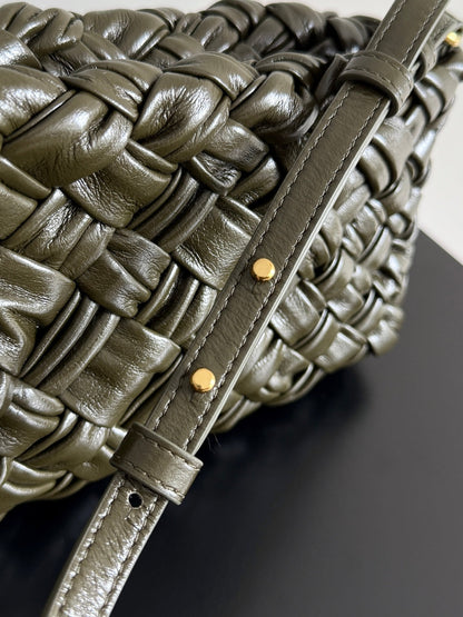 KELIMERO CHA-CHA CLUTCH 28.5 IN DARK GREEN LAMBSKIN